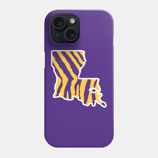 Louisiana Stripes - Purple Phone Case by KFig21