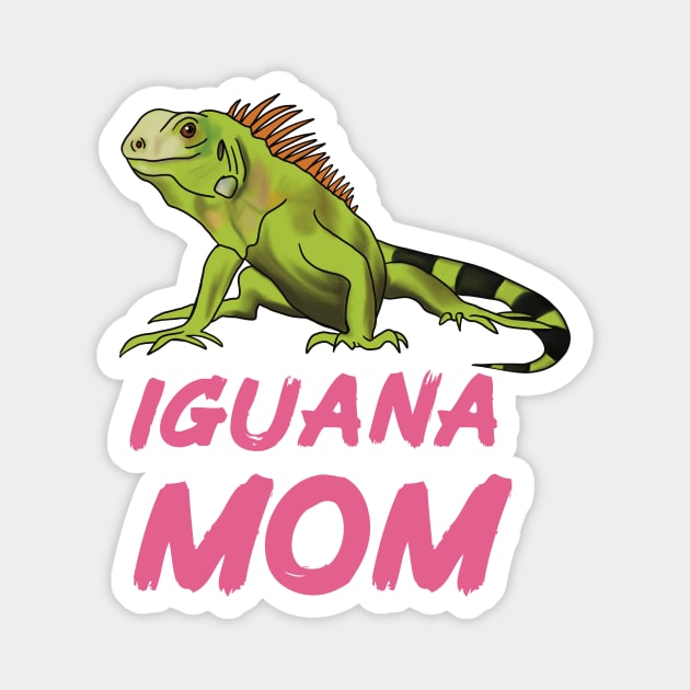 Iguana Mom for Iguana Lovers, Pink Magnet by Mochi Merch