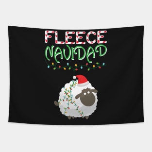 Fleece Navidad Funny Christmas Sheep Tapestry