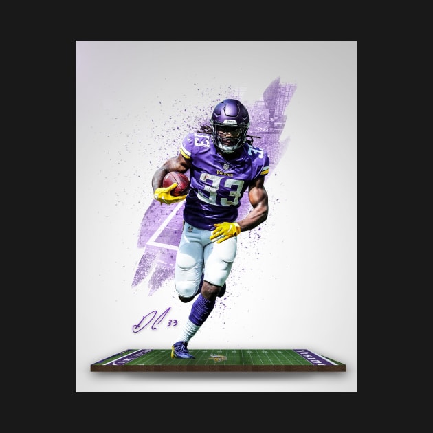 Dalvin Cook Minnesota Sports Art by JRoseGraphics