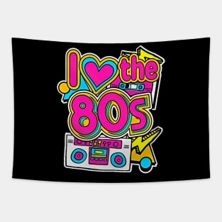 Retro 80's Party Girl Funny Cute Vintage Party Costume Women Tapestry