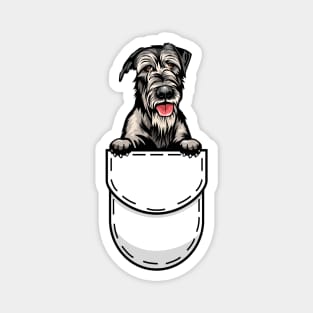 Funny Irish Wolfhound Pocket Dog Magnet