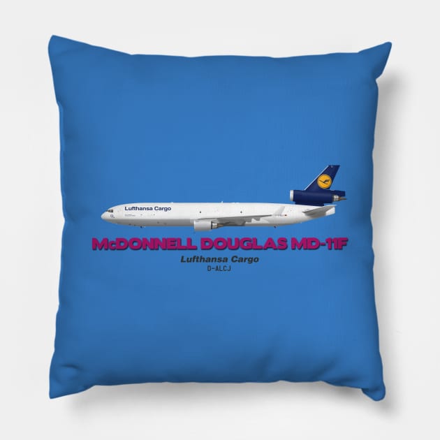 McDonnell Douglas MD-11F - Lufthansa Cargo Pillow by TheArtofFlying