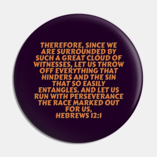 Bible Verse Hebrews 12:1 Pin
