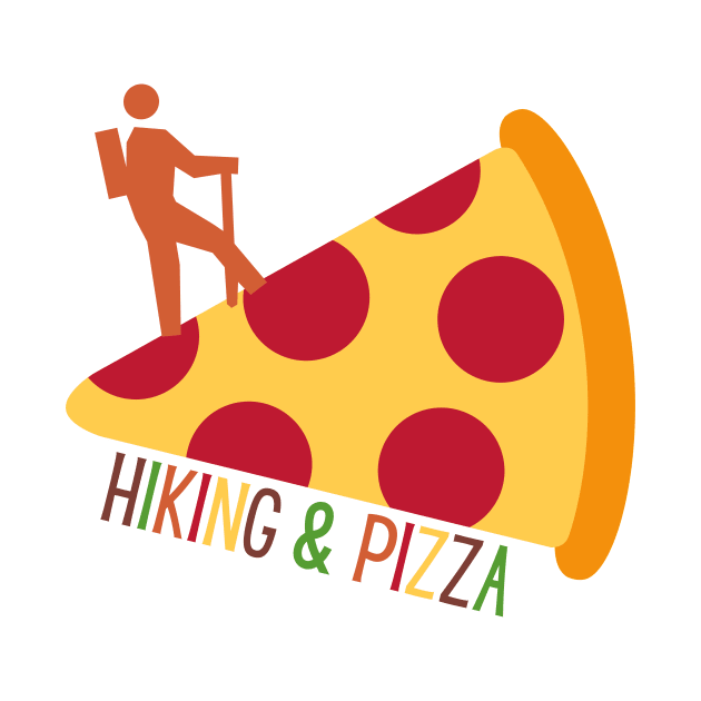 Hiking & Pizza Funny Gift for Hikers Who Love Pizza by nathalieaynie