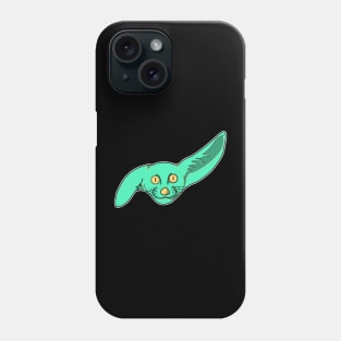 cute cyan fannec fox face cartoon Phone Case