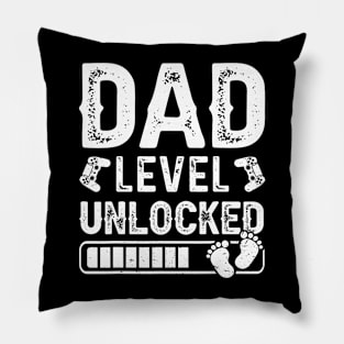 Dad Level Unlocked New Dad Pillow