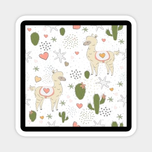 Alpaca pattern Magnet