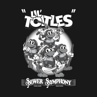 Vintage Cartoon Ninja Turtles - Rubberhose Toitles - Sewer Symphony T-Shirt