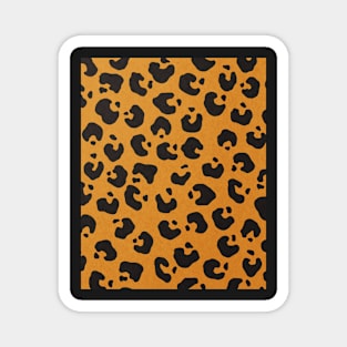 Leopard pattern, Abstract print, Retro, Mid century art Magnet