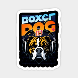 DJ Boxer Dog Magnet
