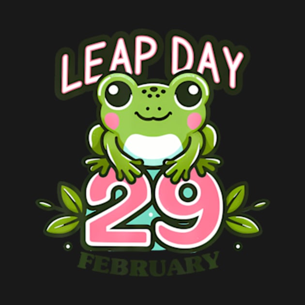 Leap Year 2024 Cute Frog Leap Day Birthday by Eduardo