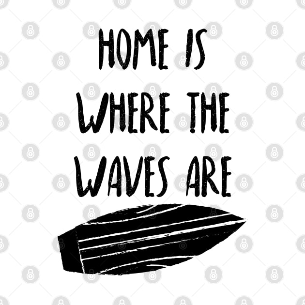 Home Is Where The Waves Are. Summer, Beach, Fun. by That Cheeky Tee