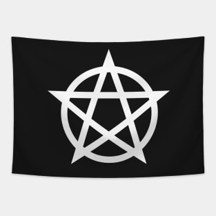 White Pentacle Tapestry