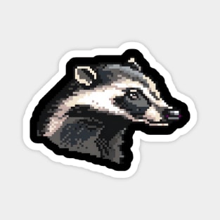 Badger in Pixel Form Magnet