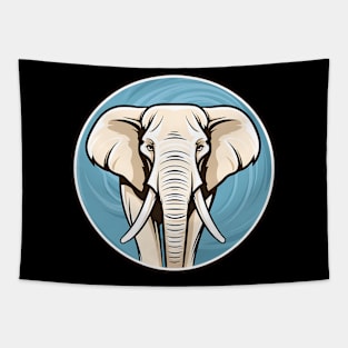 Elephant in circle Tapestry