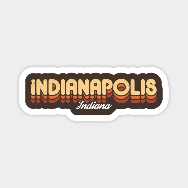 Retro Indianapolis Indiana Magnet by rojakdesigns