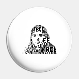 MALALA FREE AS A BIRD TEXT DESIGN Pin