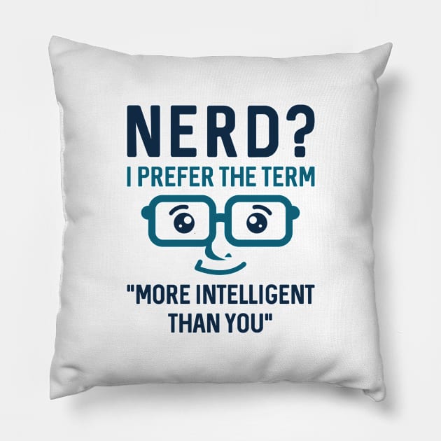 Nerd Intelligent Pillow by LuckyFoxDesigns