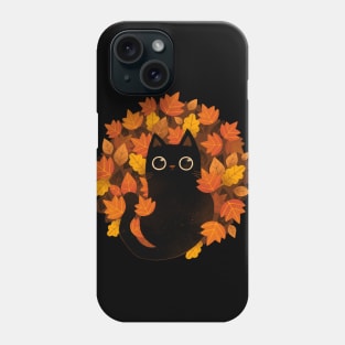 Cat and Autumn leaves! Phone Case