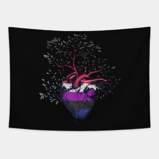 Genderfluid Heart Tree of Life Tapestry