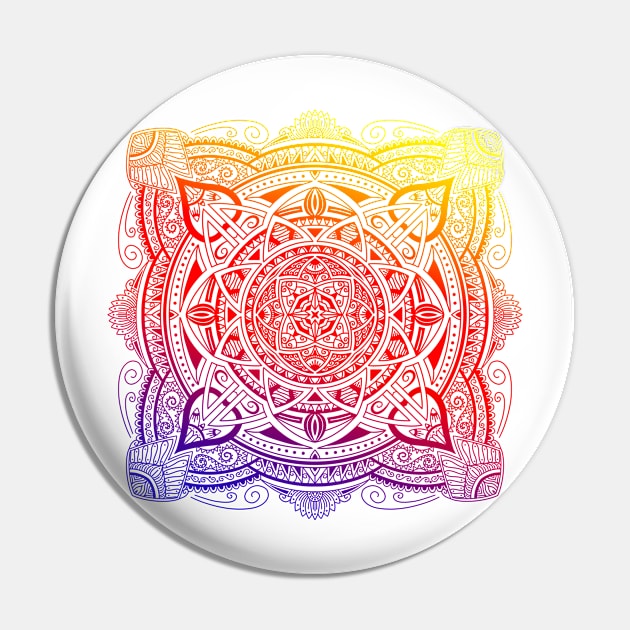 Colorful Gradient Mandala Pin by ilhnklv