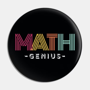 I Love Math Typography Pin