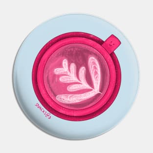 Coffee Latte in PINK Pin