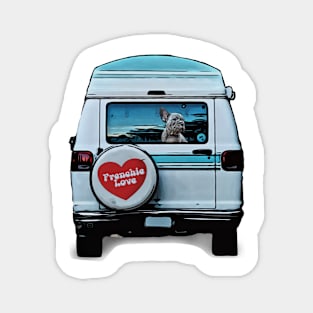 French Bulldog In Campervan Magnet