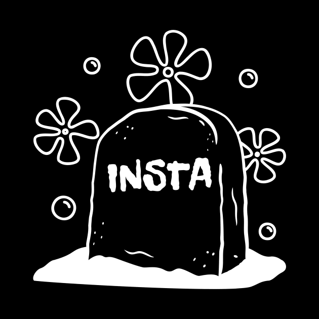 R.I.P. Insta Gravestone Illustration by Soulphur Media