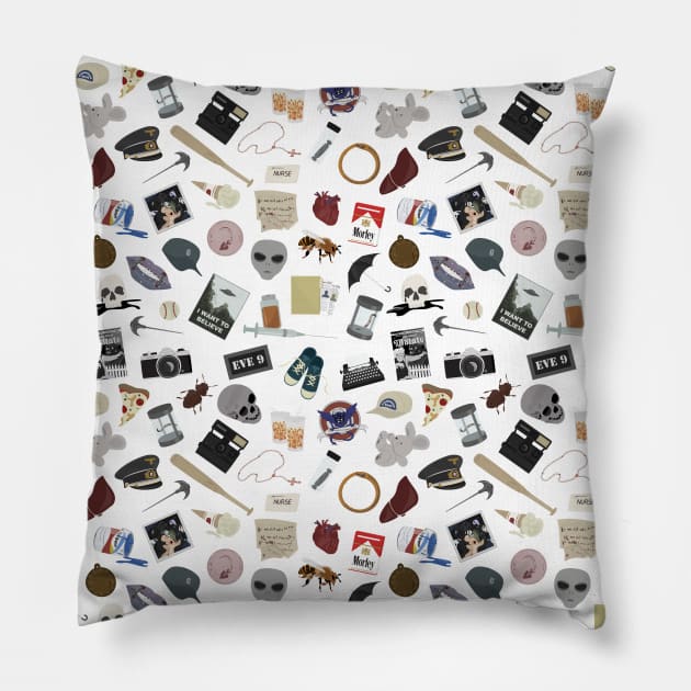 X Files Episodes Pattern Pillow by sixhours