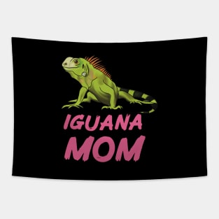 Iguana Mom for Iguana Lovers, Pink Tapestry