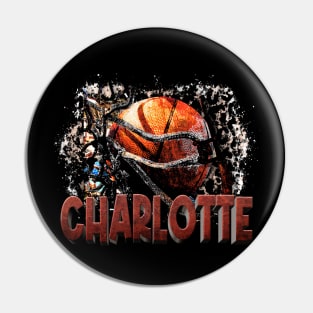 Classic Sports Charlotte Proud Name Basketball Pin