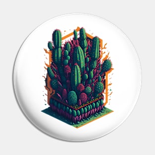 Cactus fantasy graffiti art Pin