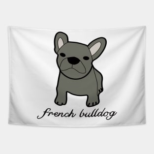 gray french bulldog frenchie lover Tapestry