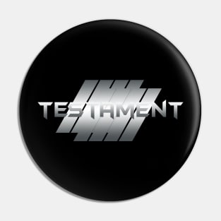 Metallic Illustration Testament Pin