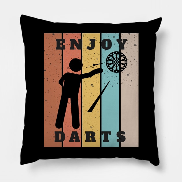 Enjoy Darts Pillow by docferds