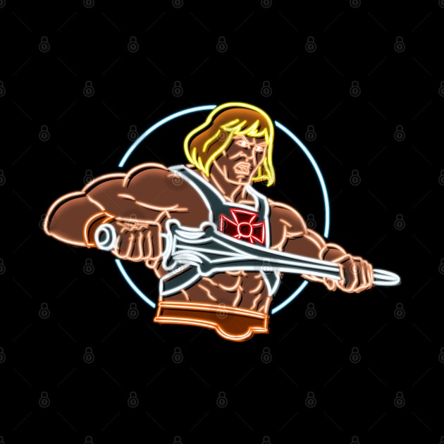 He-man neon color by AlanSchell76