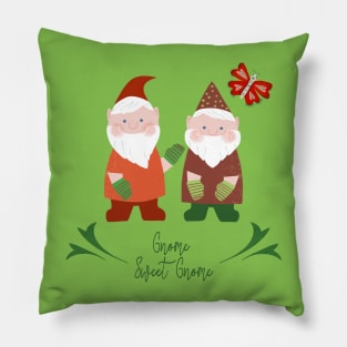 Gnomes and Butterfly Pillow