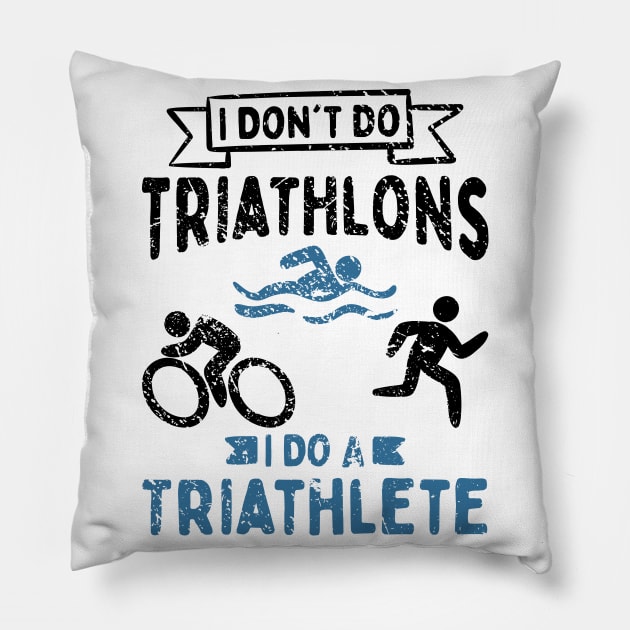 Triathlon Triathlete Pillow by Shiva121