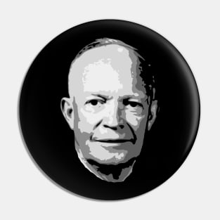 Dwight D. Eisenhower Black and White Pin