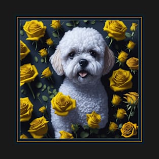 Maltipoo yellow roses T-Shirt