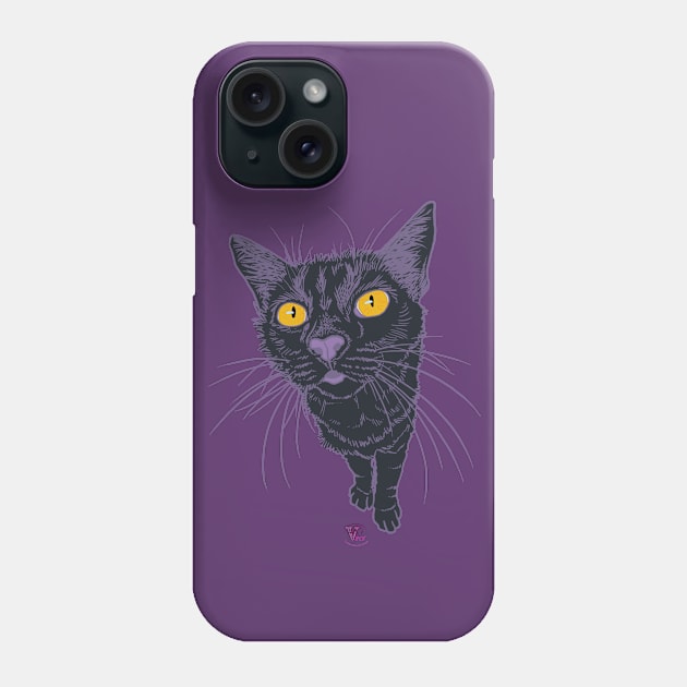 Black Cat Phone Case by Viper Unconvetional Concept