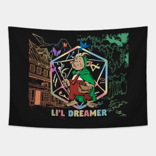 Halfling Dreamer with Background Tapestry