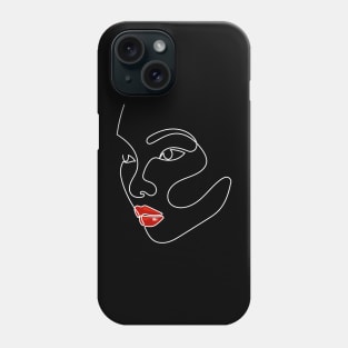 Red | One Line Drawing | One Line Art | Minimal | Minimalist Phone Case