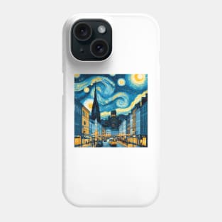 Helsinki, Finland, in the style of Vincent van Gogh's Starry Night Phone Case