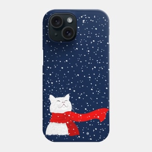 Kitty loves Snow... Phone Case