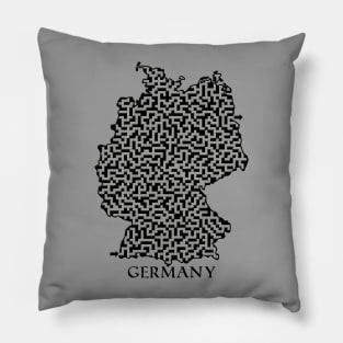 Germany Outline Maze & Labyrinth Pillow