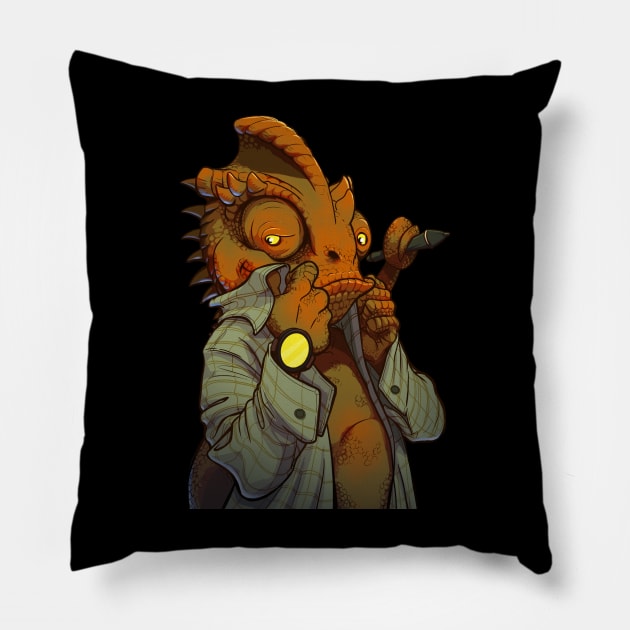 Illustrator chameleon Pillow by santaplix 