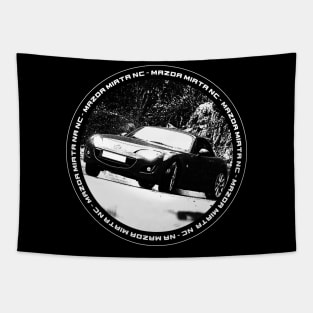 Mazda Miata MX-5 NC Black 'N White 4 (Black Version) Tapestry